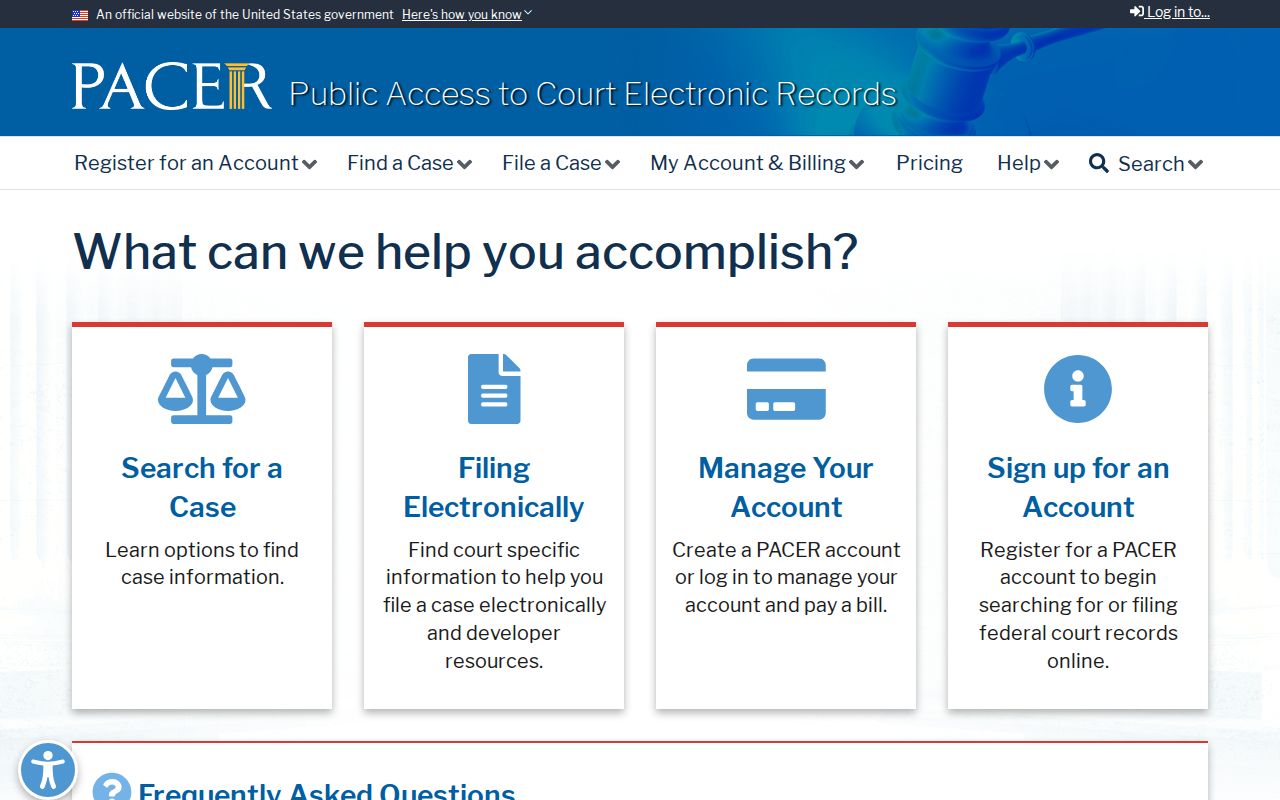 Vernon Parish federal criminal case records PACER access